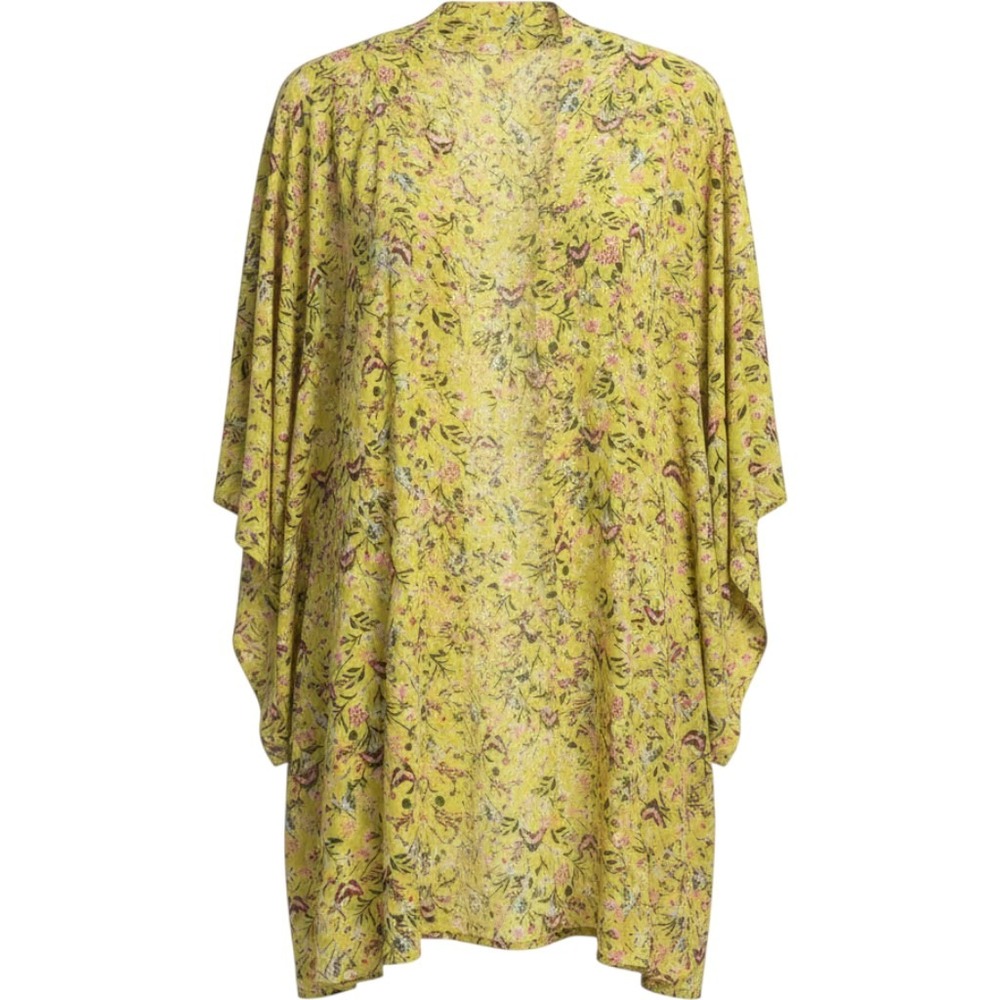 Cacique Kimono Robe Floral Butterfly‎ Chartreuse Green Plus Size 26/28 1126069